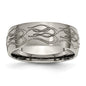 Buy Exclusive 8mm Titanium Band with Flame Laser Engraving - Stylish Value!-6