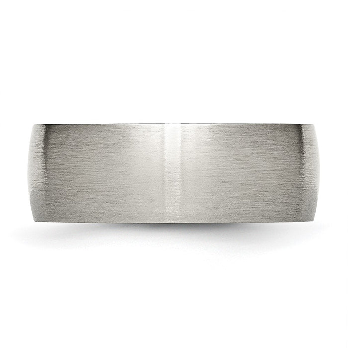 Buy Stylish 8mm Brushed Titanium Half-Round Band - High-Quality Value Ring-3