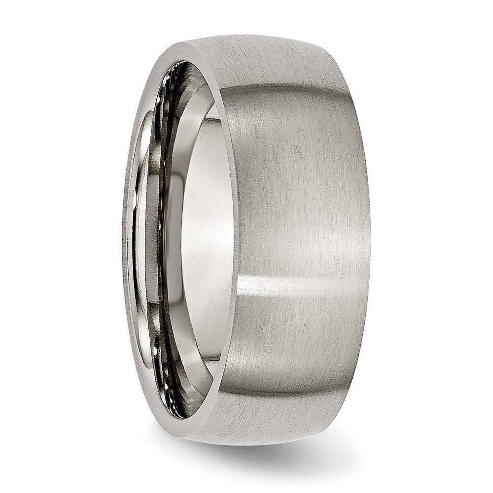 Buy Stylish 8mm Brushed Titanium Half-Round Band - High-Quality Design