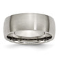 Buy Stylish Chisel Brushed Titanium 8mm Half-Round Band - Luxury Value Ring-16