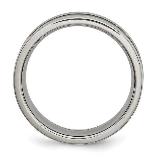 High-Quality 8mm Titanium Chisel Band with Carbon Fiber Inlay | Stylish Value