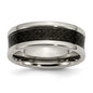 Exclusive 8mm Titanium Band with Black Carbon Fiber Inlay - Stylish & Durable-11
