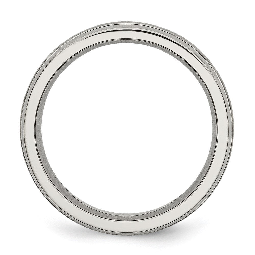Buy Exclusive 6mm Chisel Titanium Band - Stylish Brushed & Polished Edges