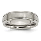 Exclusive 6mm Titanium Grooved Edge Band - Stylish Brushed & Polished Finish-9