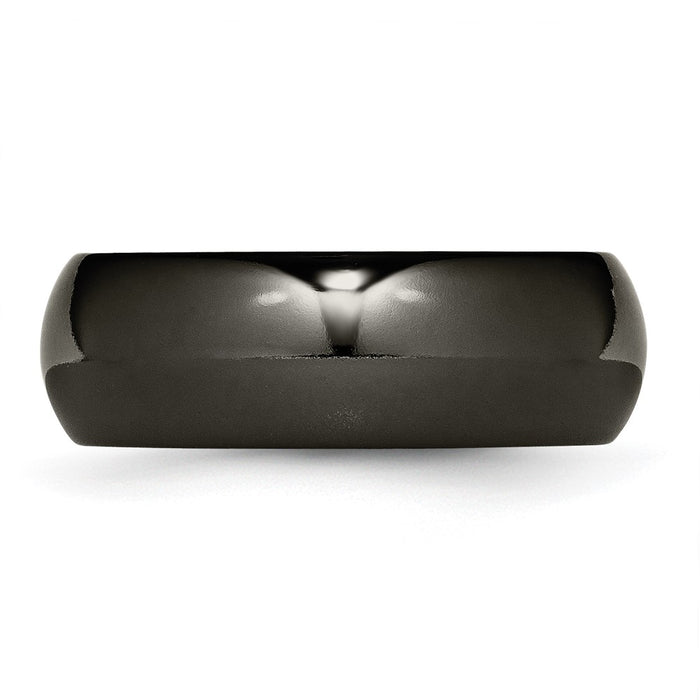 High-Quality 8mm Polished Black Titanium Band - Stylish & Affordable Design-3