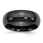 Buy Designer 8mm Polished Black Titanium Band - Luxury & Stylish Quality-1
