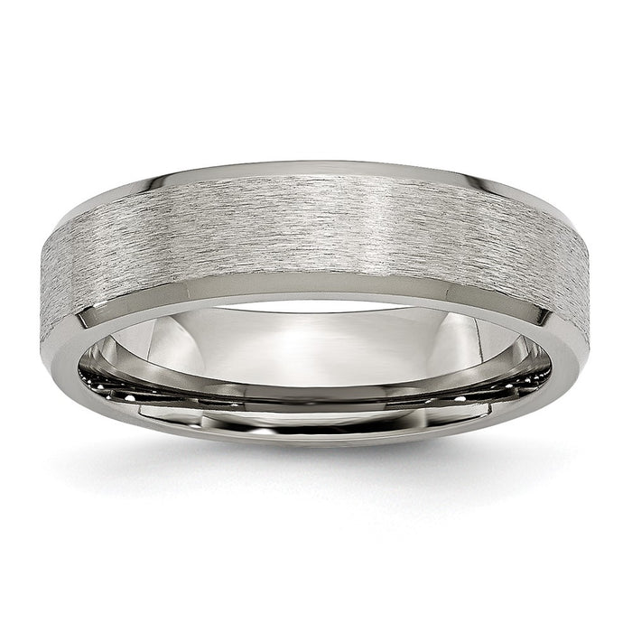 Buy Stylish 6mm Beveled Edge Titanium Chisel Band - High-Quality Design-1