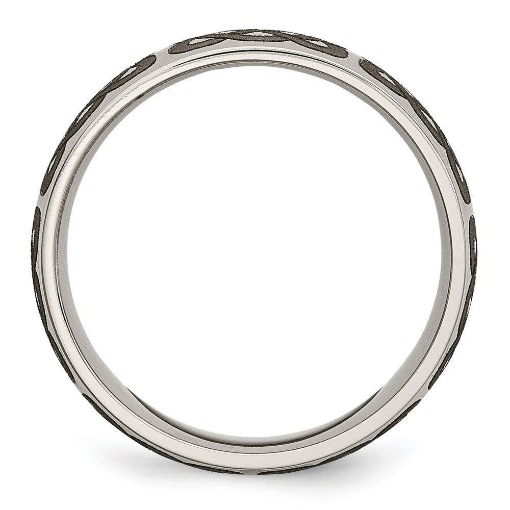 Buy Stylish 8mm Polished Titanium Band with Celtic Engraving - Luxury Value