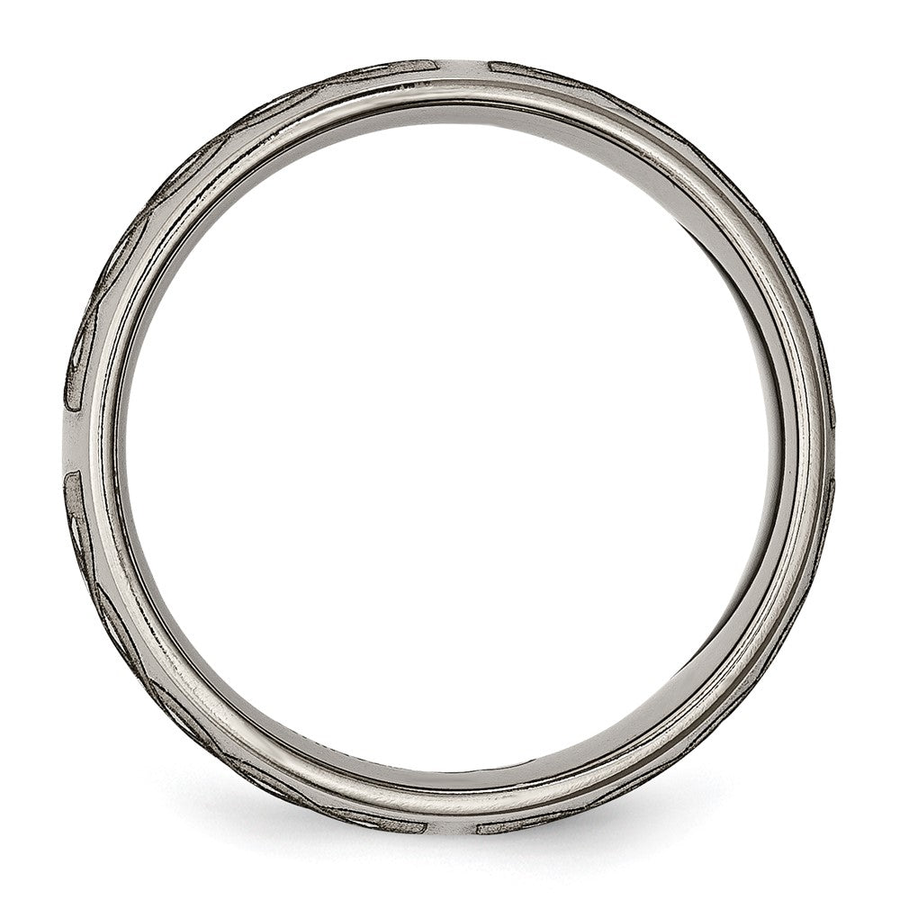 Buy Stylish 8mm Polished Titanium Celtic Band - Exclusive Laser Engraved Design