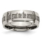 Buy Stylish 8mm Polished Titanium Band with Laser-Engraved Serenity Prayer-12