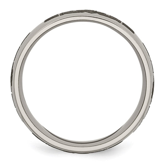 Buy Stylish 8mm Polished Titanium Claddagh Band - Exclusive Laser Engraved Design