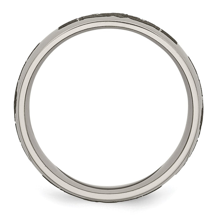 Buy Stylish 8mm Polished Titanium Claddagh Band - Exclusive Laser Engraved Design-2