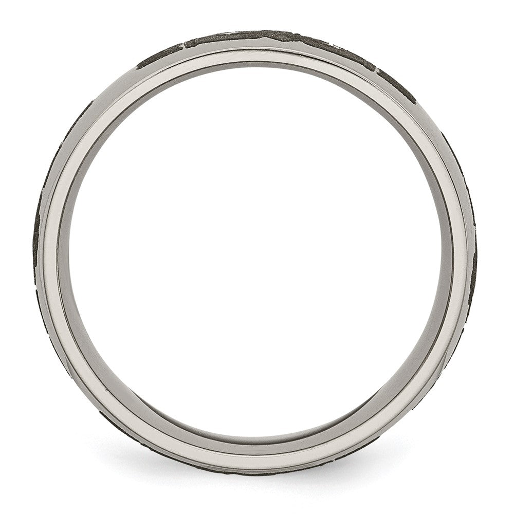 Buy Stylish 8mm Polished Titanium Claddagh Band with Laser Engraved Design