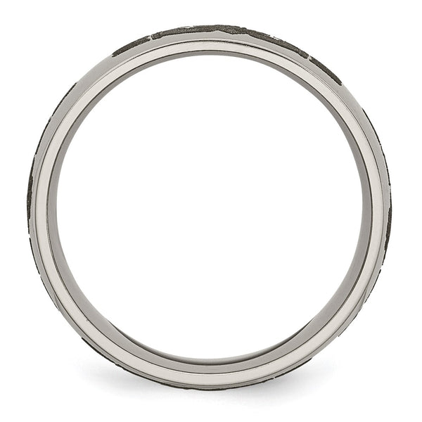 8mm Polished Titanium Claddagh Band - Laser Engraved