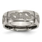Order Stylish 8mm Polished Titanium Band with Laser-Engraved Design-5