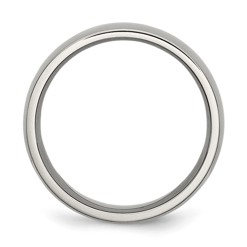 Buy Stylish 8mm Polished Titanium Half-Round Band | High-Quality Design