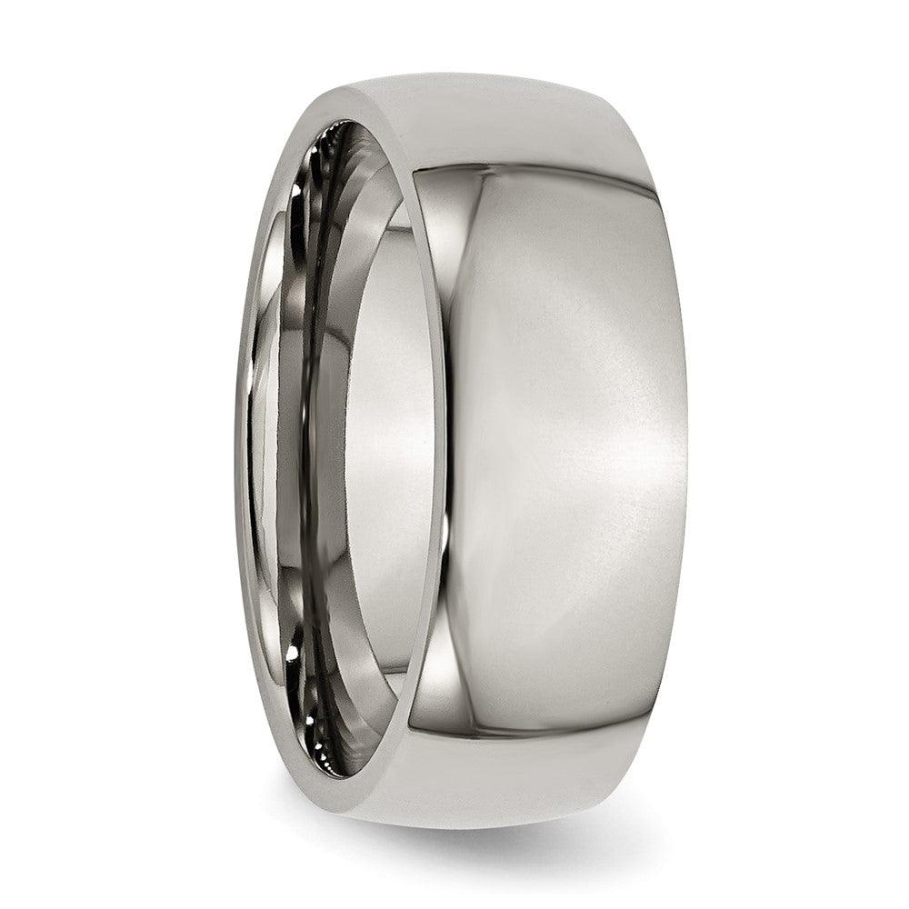 Buy Exclusive 8mm Polished Titanium Half-Round Band | Stylish Value Ring