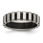 Shop High-Quality 6mm Polished Titanium Chisel Band with Stylish Black IP-Plating-4