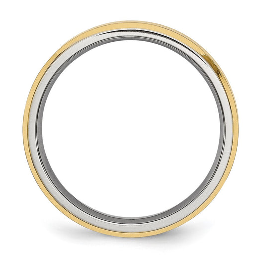 Buy Stylish 5mm Beveled Edge Band in Chisel Titanium - High-Quality Finish