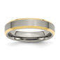 Buy Stylish 5mm Beveled Edge Band in Chisel Titanium - High-Quality Finish-3