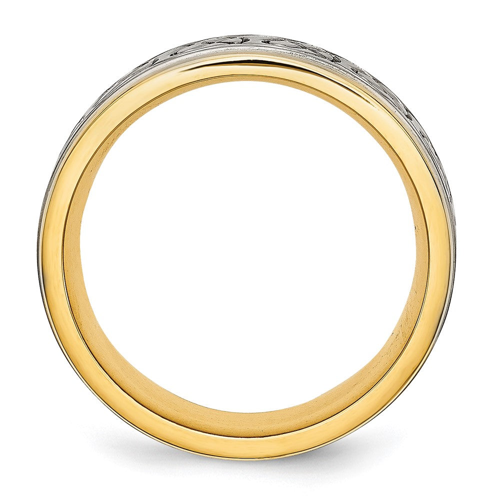 Exclusive 8mm Chisel Titanium Band - Stylish Grooved Edge, Affordable Price