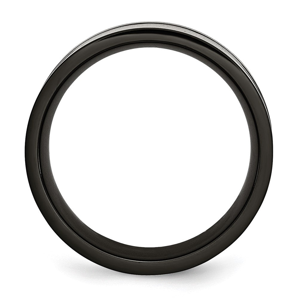 High-Quality Chisel 9mm Titanium Band - Stylish Black IP & Carbon Fiber Inlay