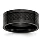 High-Quality Chisel 9mm Titanium Band - Stylish Black IP & Carbon Fiber Inlay-6