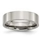 High-Quality 6mm Polished Titanium Flat Band Ring | Stylish & Affordable Design-1