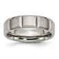 Exclusive 6mm Grooved Titanium Band | Stylish Satin & Polished Finish-7