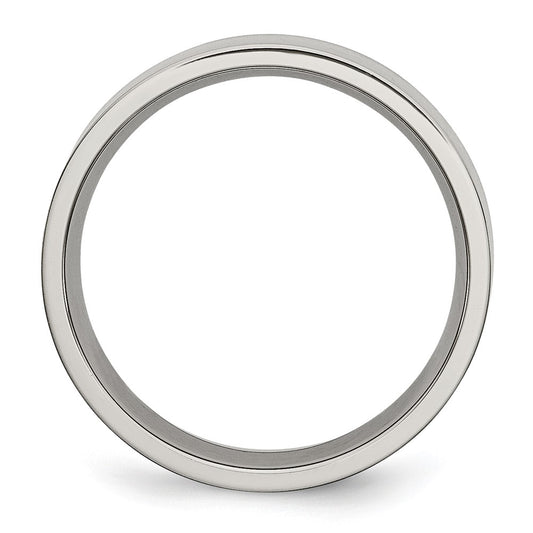 Buy Exclusive 6mm Brushed Titanium Flat Band - Stylish & Affordable Jewelry