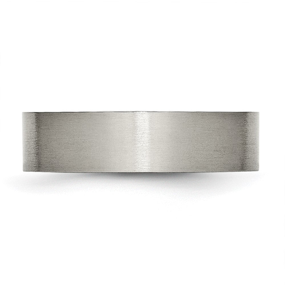 Buy Exclusive 6mm Brushed Titanium Flat Band - Stylish & Affordable Jewelry
