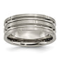Buy Stylish 8mm Titanium Grooved Band - Polished & Satin Finish, Luxury Value-7