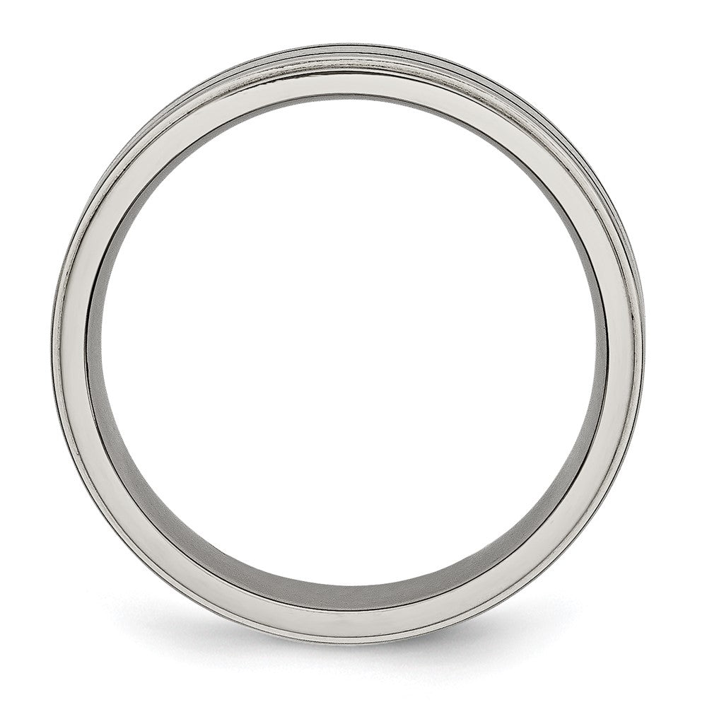 High-Quality Titanium Chisel 6mm Band with Black Enamel | Stylish Design