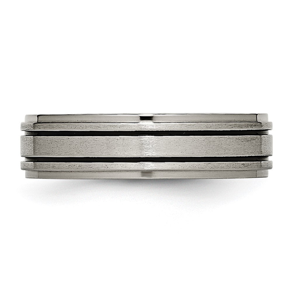 High-Quality Titanium Chisel 6mm Band with Black Enamel | Stylish Design