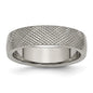 High-Quality 6mm Chiseled Titanium Band - Stylish Polished & Textured Finish-5