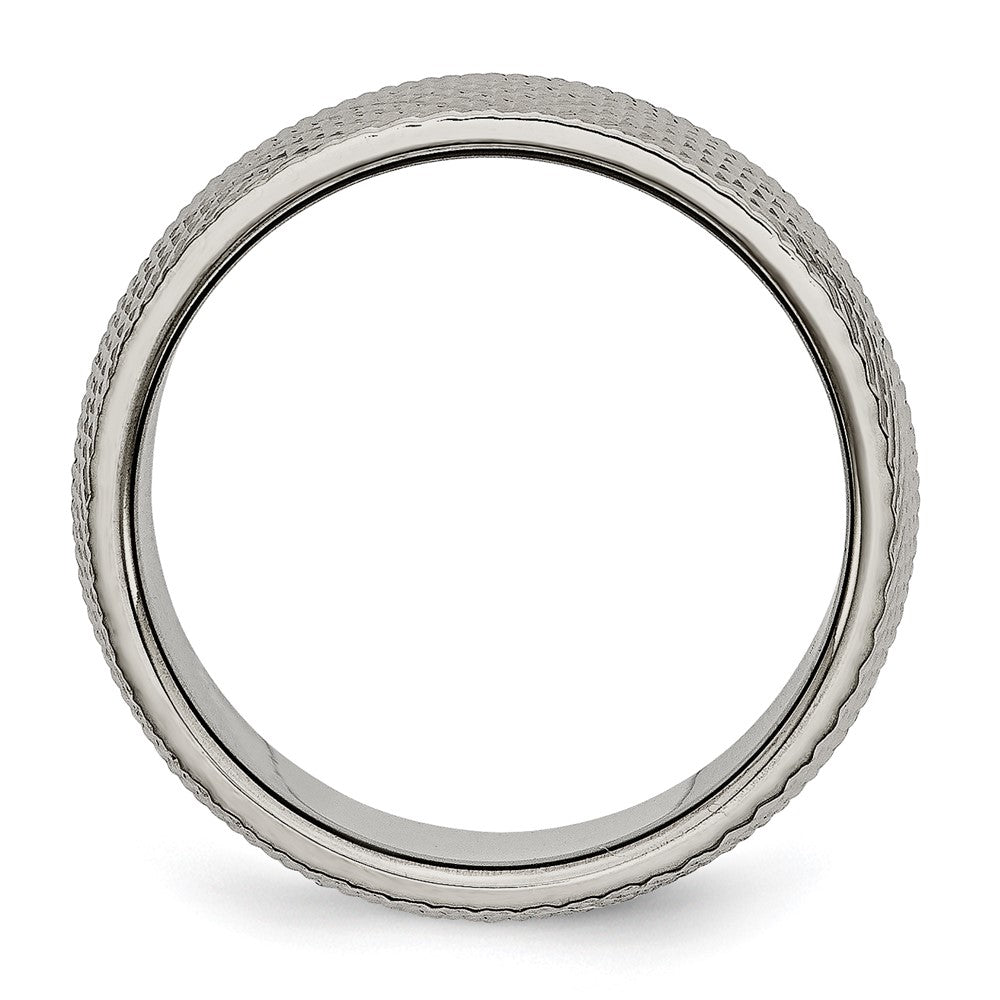 Buy Exclusive 8mm Chiseled Titanium Band - Stylish Polished & Textured Finish