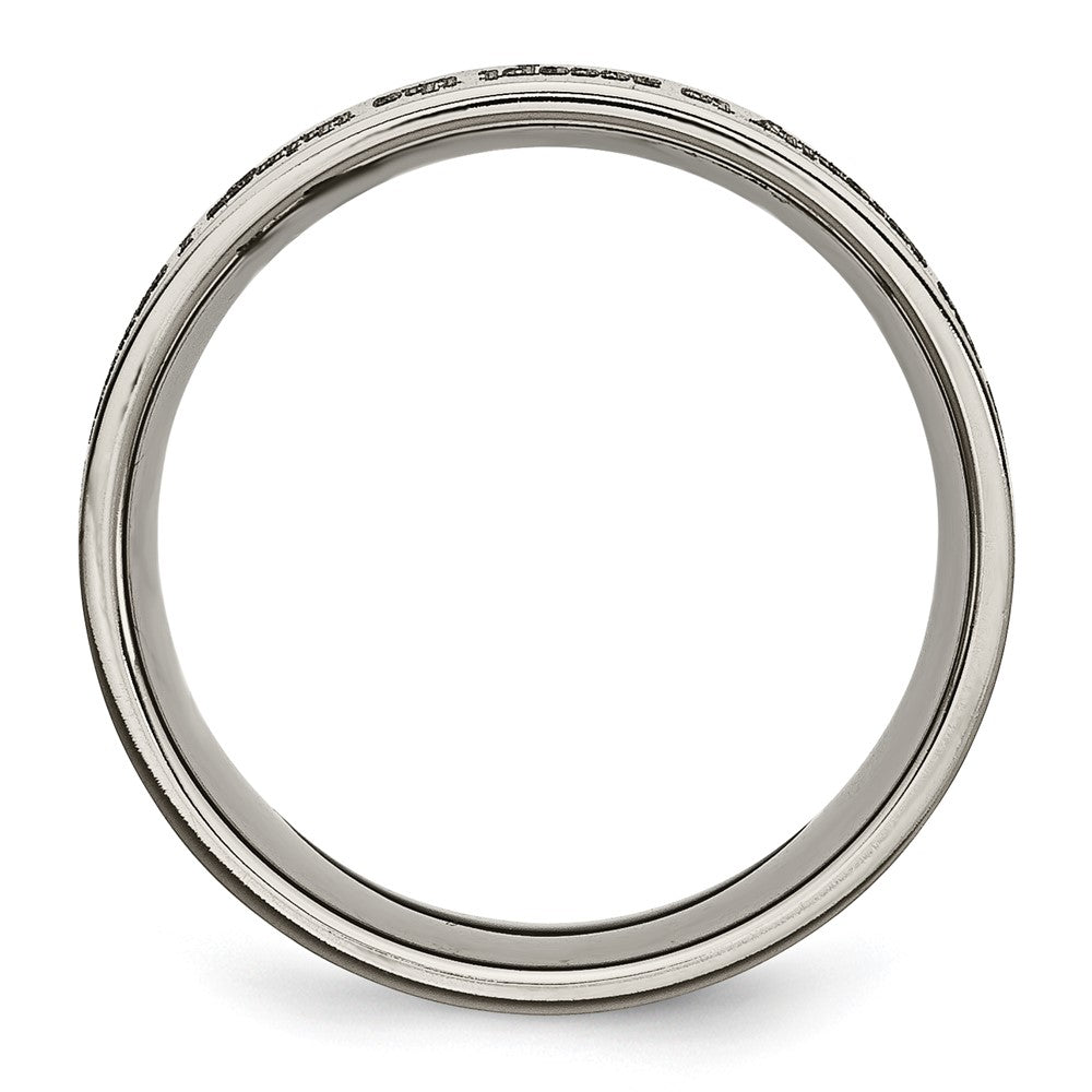Buy Stylish 8mm Brushed Titanium Flat Band with Serenity Prayer Engraving