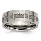 Buy Stylish 8mm Chiseled Titanium Flat Band with Serenity Prayer Engraving-9