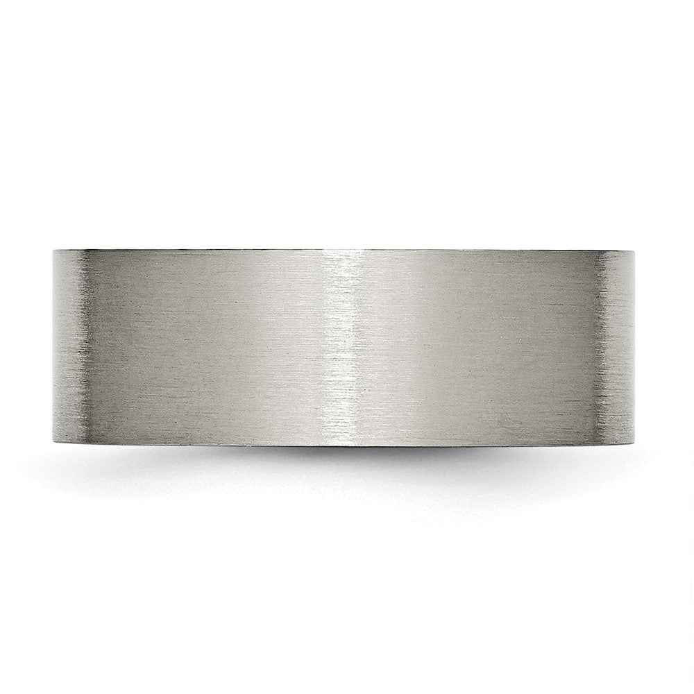 Buy Stylish Brushed Titanium 8mm Flat Band | Luxury Look, Affordable Price