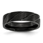 Buy High-Quality 6mm Titanium Band - Stylish Brushed Black IP-Plated Design-1