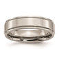 Exclusive Chisel Titanium 6mm Polished Band with Ridged Edges - Stylish Value!-3