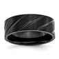 High-Quality 8mm Black IP-Plated Swirl Band | Stylish Titanium Finish-2