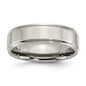 Buy High-Quality 7mm Chiseled Titanium Ring | Stylish Textured Edge Design-4