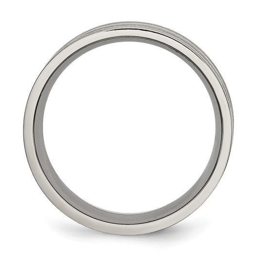 Exclusive Brushed Yellow IP-Plated 8mm Titanium Chisel Band - Stylish Value!