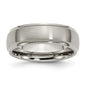 Buy Stylish 7mm Brushed Titanium Ridged Edge Chisel Band - Luxury Ring-12