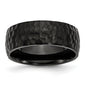 Shop Exclusive 8mm Black IP-Plated Hammered Band | Stylish Titanium Finish-7