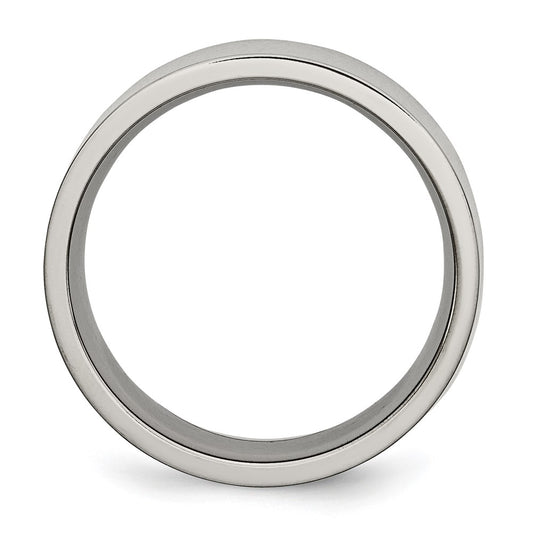 Buy Stylish 8mm Polished Titanium Flat Band Ring | High-Quality Value Piece