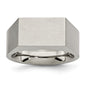 Buy Stylish Chisel Brushed & Polished Titanium Signet Ring - 14K Luxury Value-3