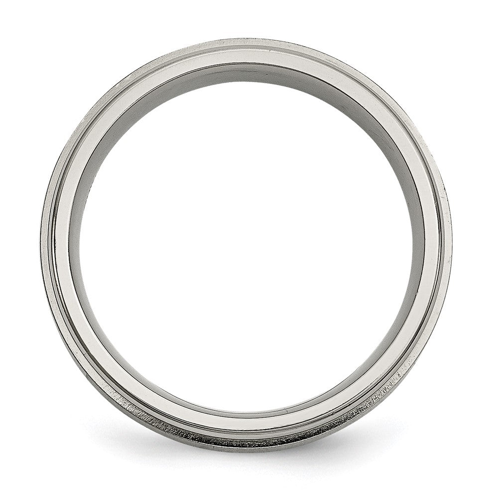Buy Stylish Chiseled Titanium 7mm Band with 0.05 Carat Diamond Finish