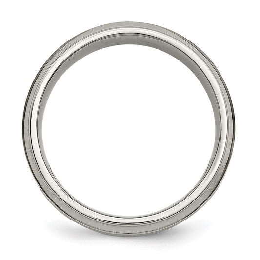 Buy Stylish Chisel Titanium 7mm Band with 1/5 Carat Diamond - Luxury Design
